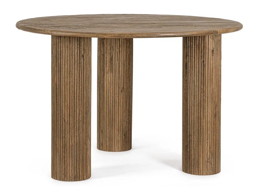 Stół drewniany DACCA 120 cm - brązowy