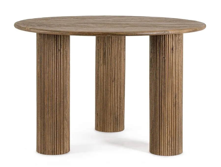 Stół drewniany DACCA 120 cm - brązowy