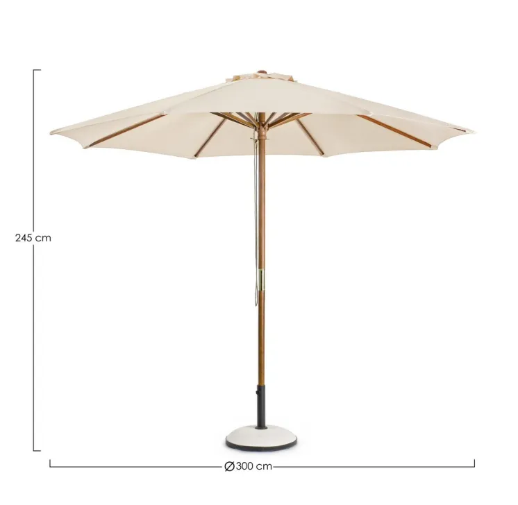 Parasol ogrodowy SYROS NATURAL 3 m
