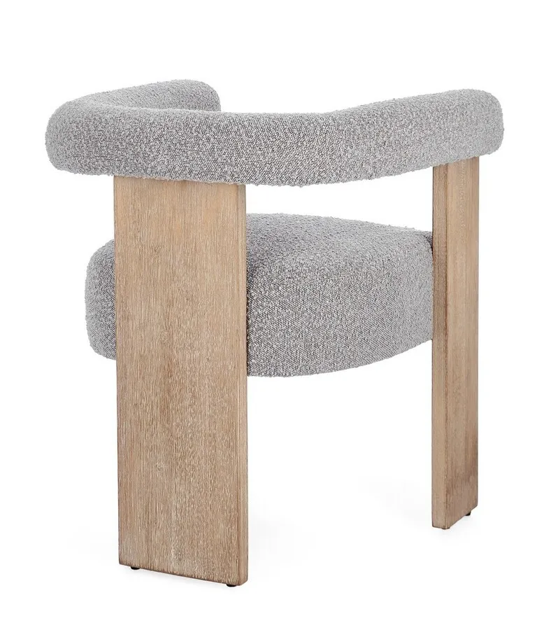 Krzesło AGAPE NATURAL GREY - szary/naturalny