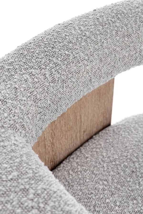 Krzesło AGAPE NATURAL GREY - szary/naturalny