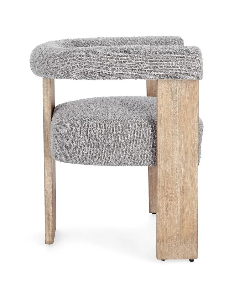Krzesło AGAPE NATURAL GREY - szary/naturalny