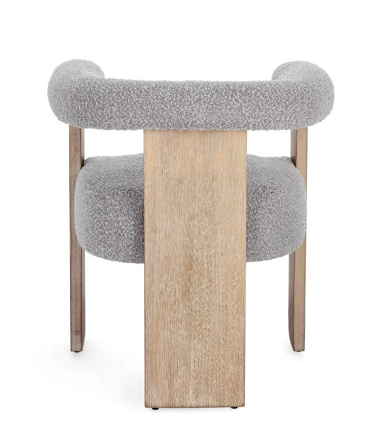 Krzesło AGAPE NATURAL GREY - szary/naturalny