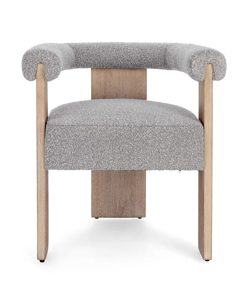 Krzesło AGAPE NATURAL GREY - szary/naturalny