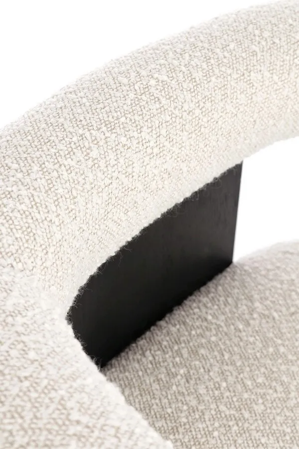 Krzesło AGAPE BLACK NATURAL - beżowy/czarny