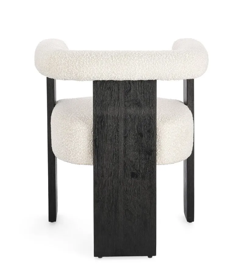 Krzesło AGAPE BLACK NATURAL - beżowy/czarny