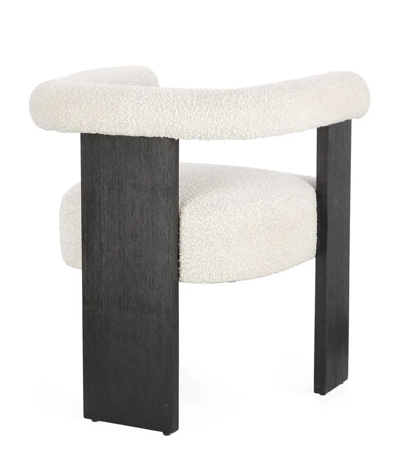 Krzesło AGAPE BLACK NATURAL - beżowy/czarny