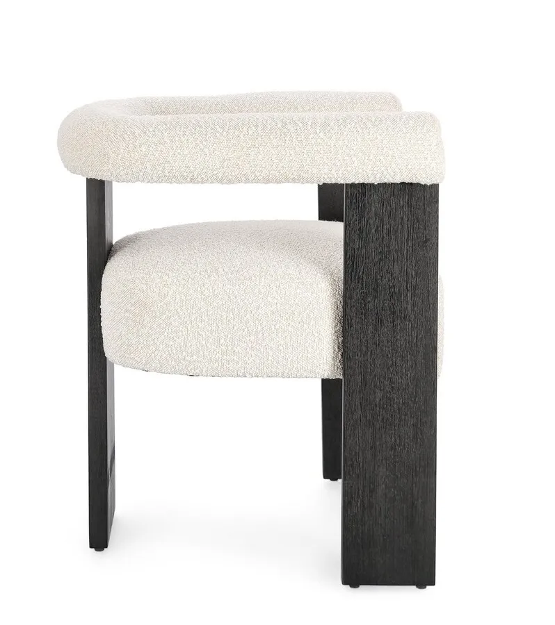 Krzesło AGAPE BLACK NATURAL - beżowy/czarny