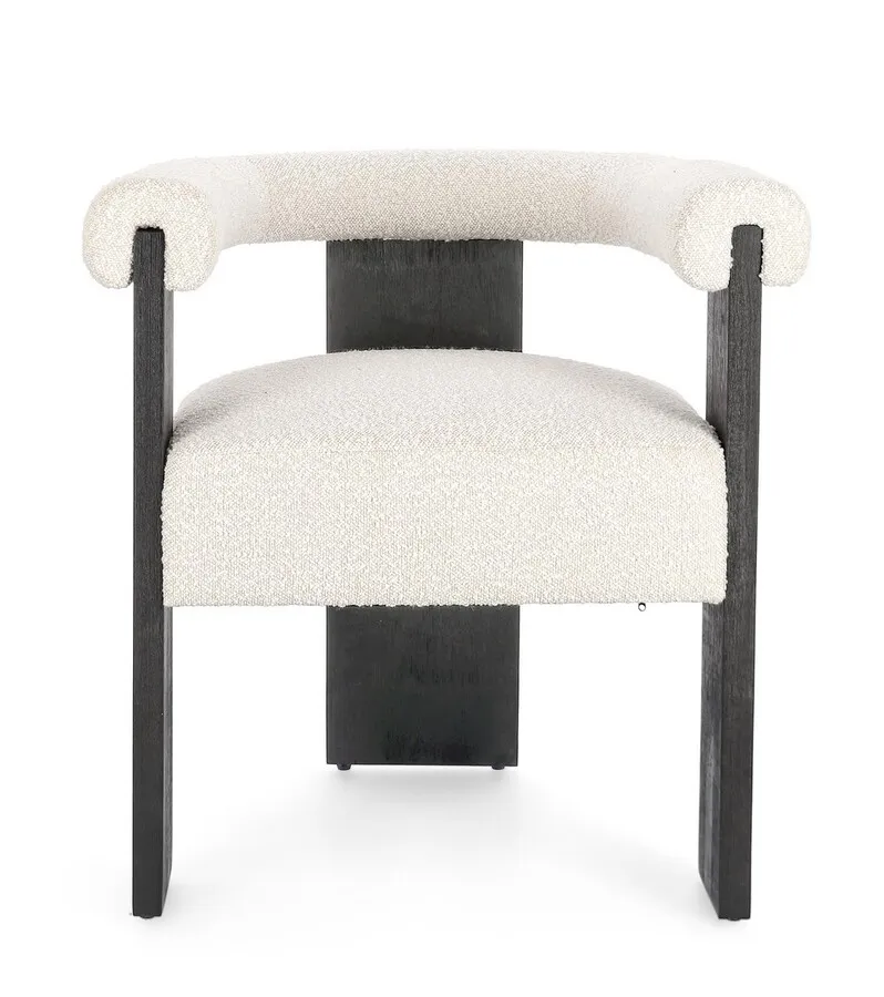 Krzesło AGAPE BLACK NATURAL - beżowy/czarny