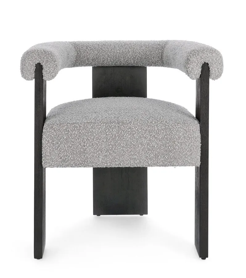 Krzesło AGAPE BLACK GREY - szary/czarny