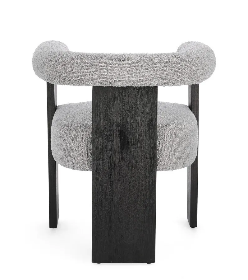 Krzesło AGAPE BLACK GREY - szary/czarny