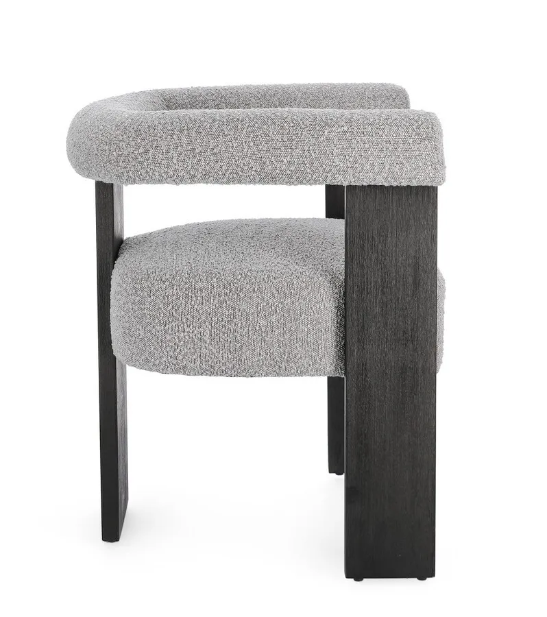 Krzesło AGAPE BLACK GREY - szary/czarny