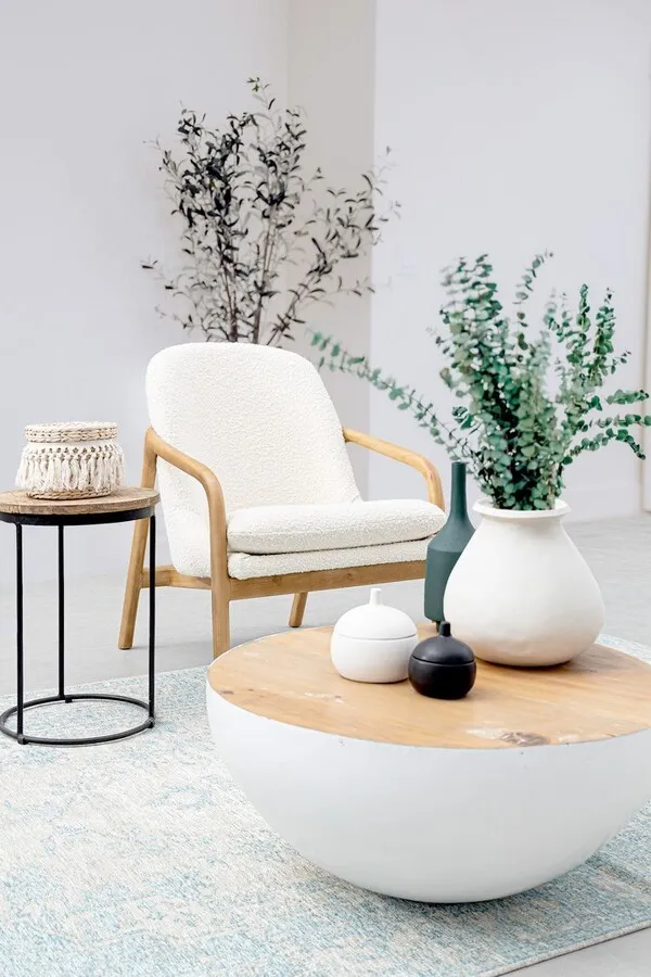 Fotel ELAIDE PURE - kremowy