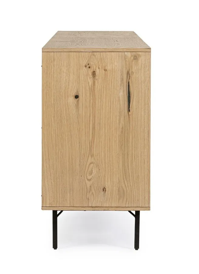 Komoda STANWOOD 3DO 3DR - naturalny/czarny