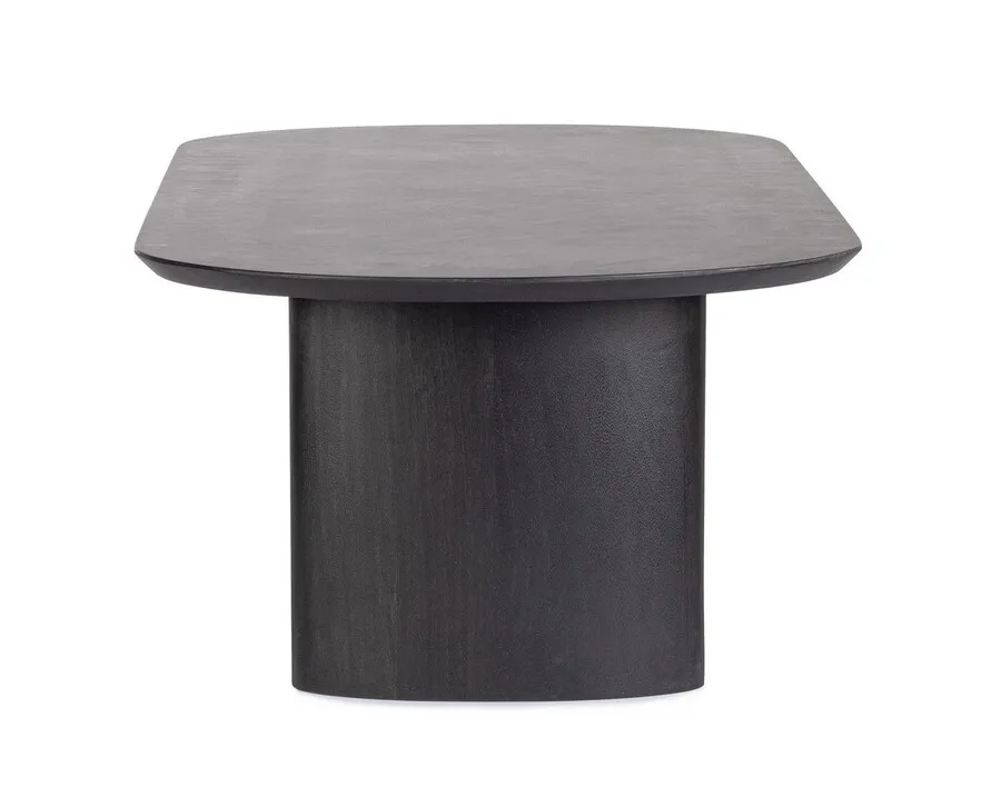 Ława owalna ORISSA BLACK 130x65 - czarny