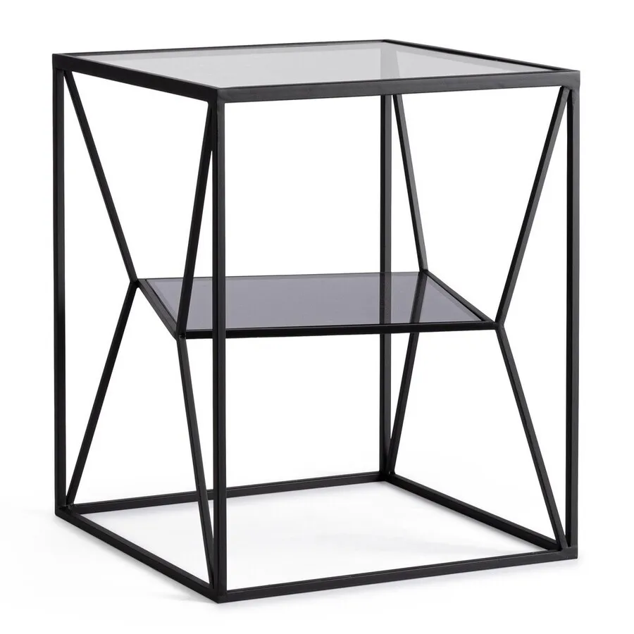Stolik kwadratowy HYDRA 40x40 - czarny