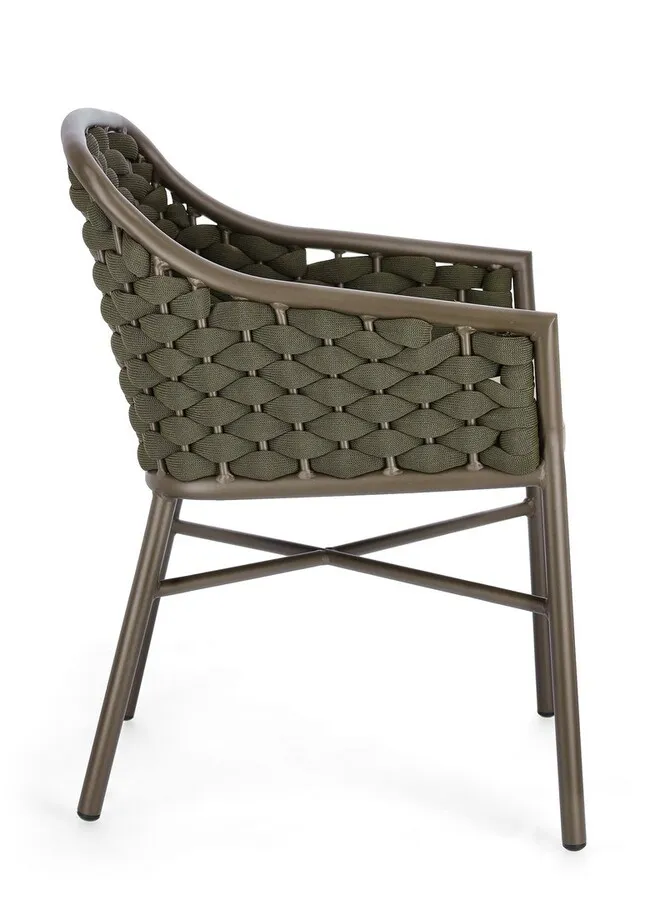 Krzesło ogrodowe EVERLY OLIVE - zielony/czarny