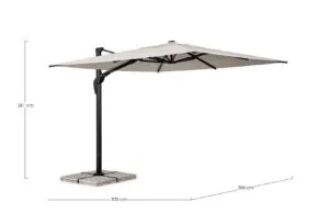Parasol ogrodowy ARIES NATURAL 3x3