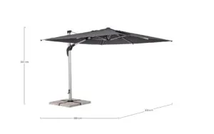Parasol ogrodowy ARIES GREY 3x3
