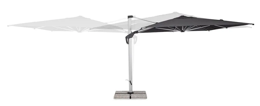 Parasol ogrodowy ARIES GREY 3x4