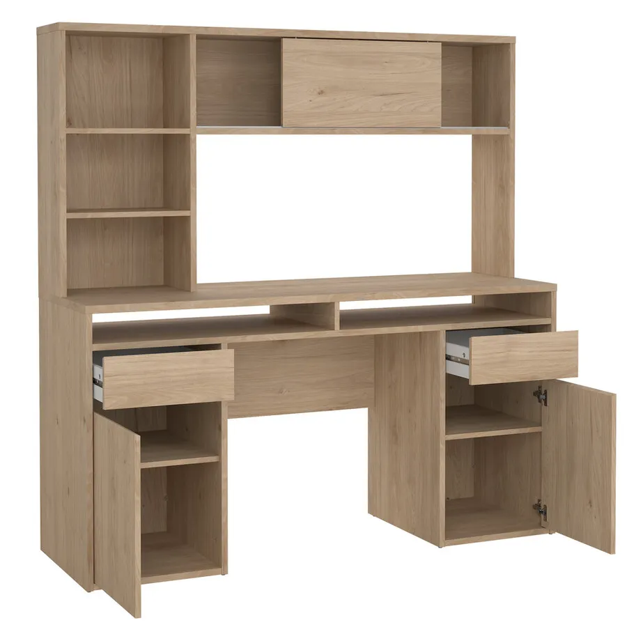 Biurko z nadstawką FUNCTION PLUS - jackson hickory