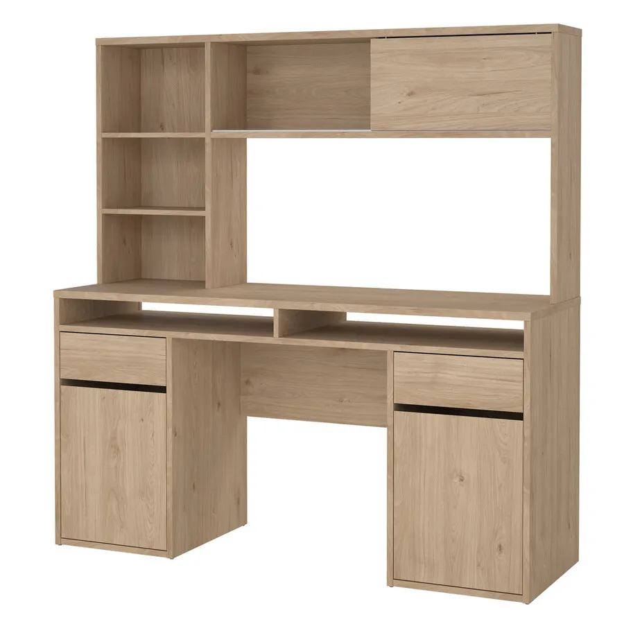 Biurko z nadstawką FUNCTION PLUS - jackson hickory