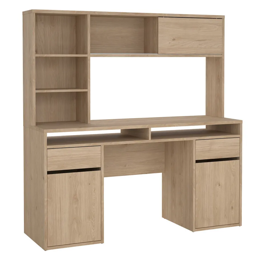 Biurko z nadstawką FUNCTION PLUS - jackson hickory