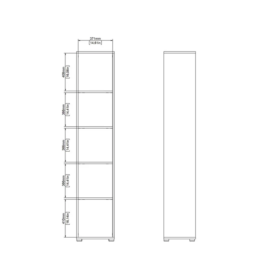 Regał SIGN 40 cm - szary/jackson hickory