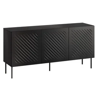 Komoda 3-drzwiowa LINEA 150 cm - czarny mat