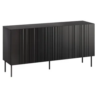 Komoda 3-drzwiowa MILO 150 cm - czarny mat
