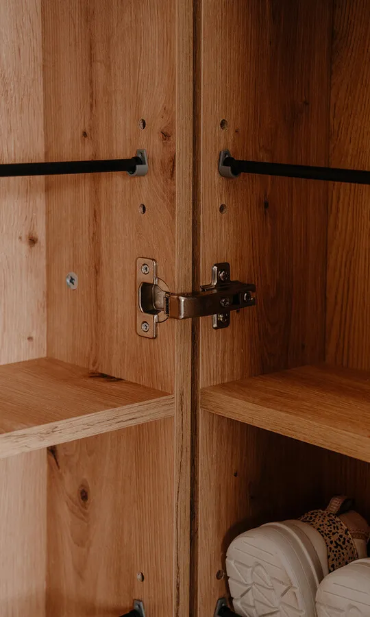 Wysoka szafka na buty LUGO 2-drzwiowa - dąb artisan
