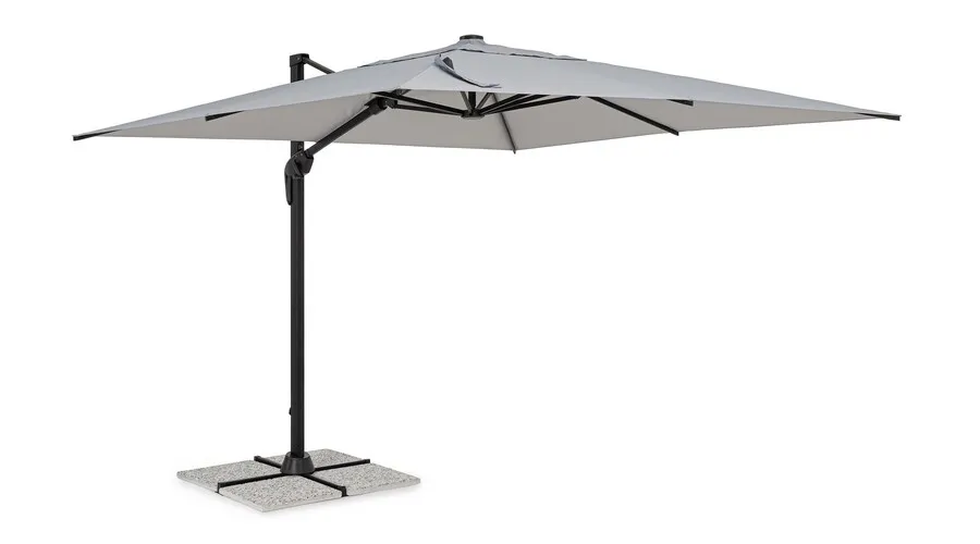 Parasol ogrodowy VEGA 3x3 - jasny szary
