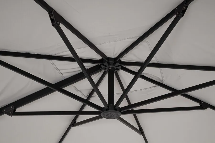 Parasol ogrodowy VEGA 3x3 - jasny szary