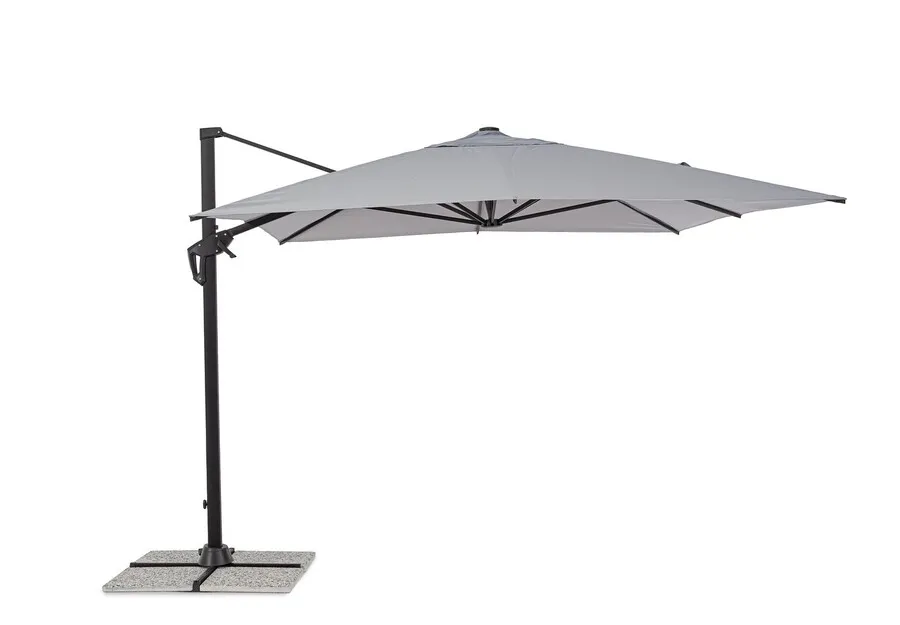 Parasol ogrodowy VEGA 3x4 - jasny szary