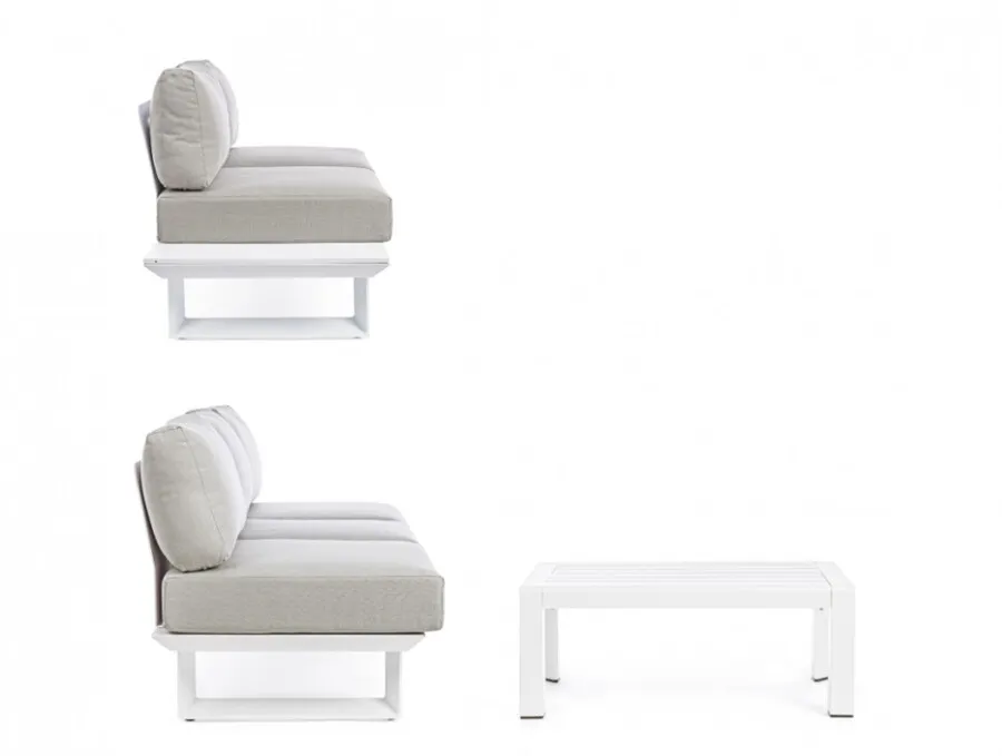 Zestaw mebli ogrodowych KONNOR WHITE
