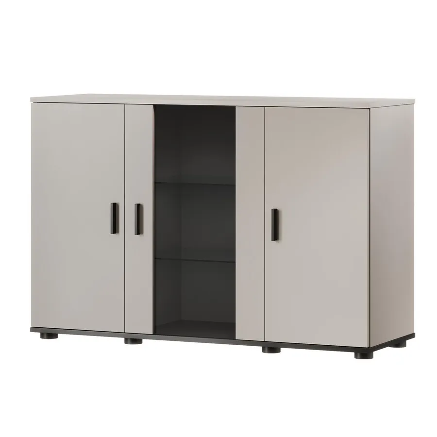 Komoda 3-drzwiowa SIMPLE - kaszmir mat