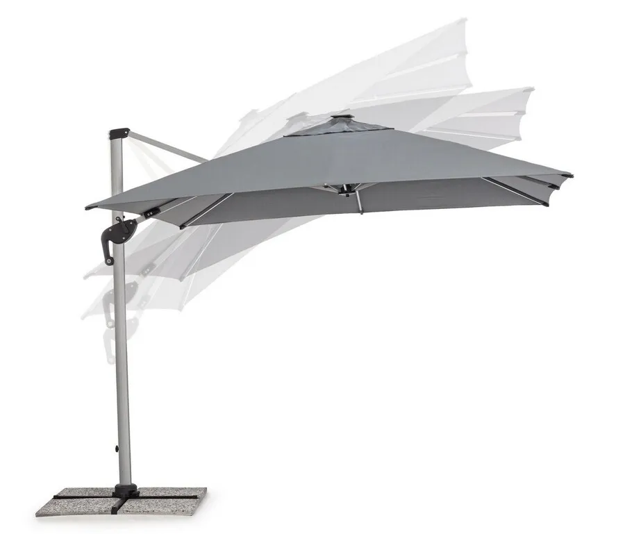 Parasol ogrodowy INES LED 3x3 - ciemny szary