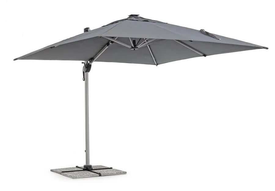 Parasol ogrodowy INES LED 3x3 - ciemny szary