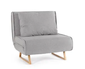 Fotel rozkładany COLON GREY - szary