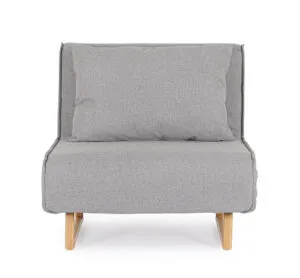 Fotel rozkładany COLON GREY - szary