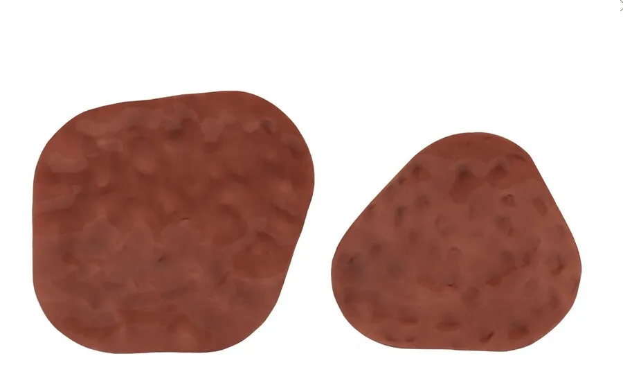 Zestaw dwóch stolików metalowych JASLEEN TERRACOTTA - ceglany