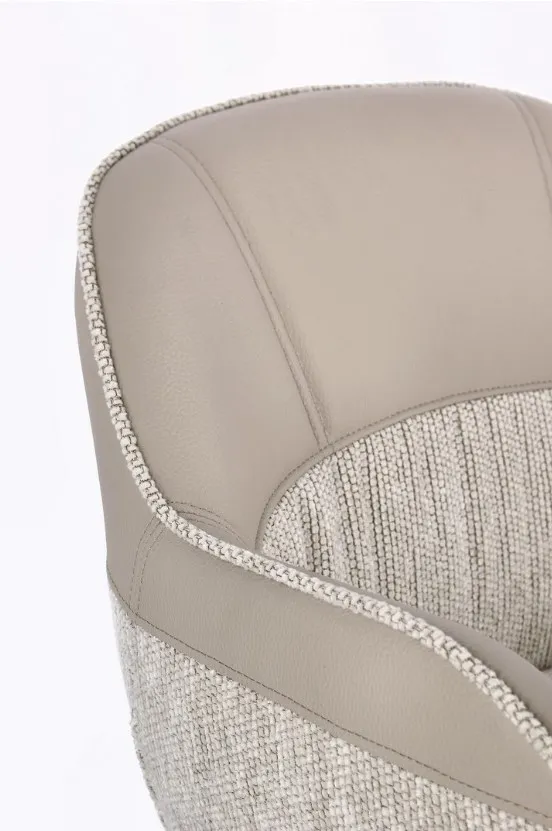 Krzesło obrotowe tapicerowane ISOTTA BEIGE - beżowy