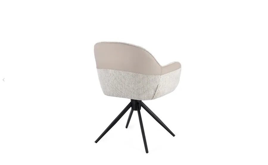 Krzesło obrotowe tapicerowane ISOTTA BEIGE - beżowy