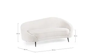 Sofa 3-osobowa COSTANCE WHITE - biały