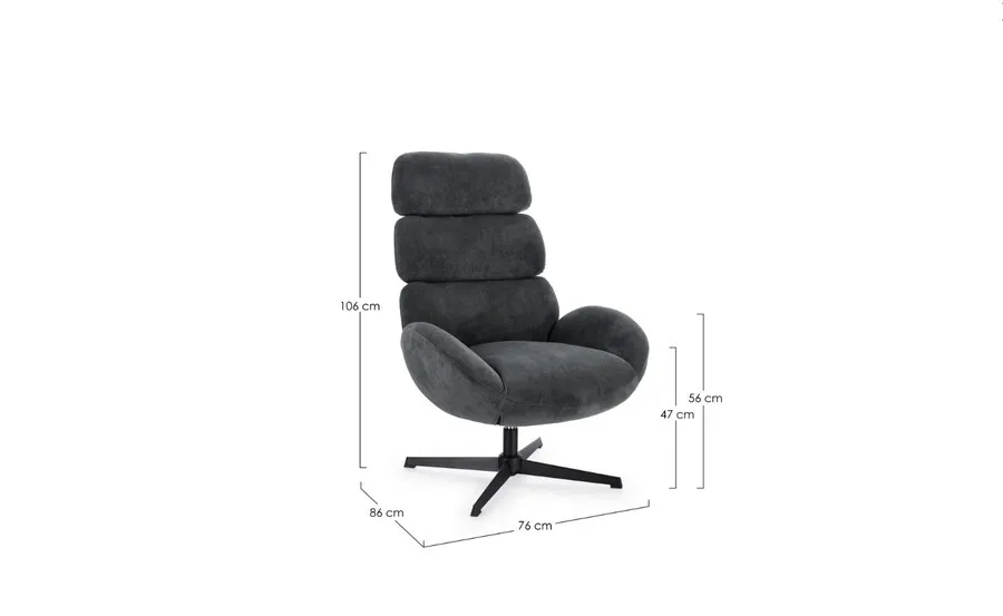 Fotel obrotowy VIOLANTE BLACK - czarny