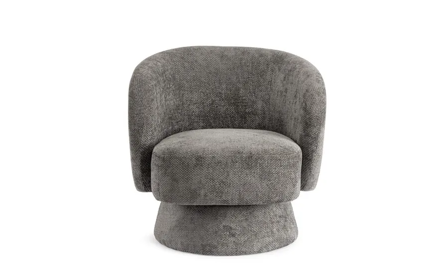 Fotel kubełkowy obrotowy JULIENNE GREY - ciemny szary