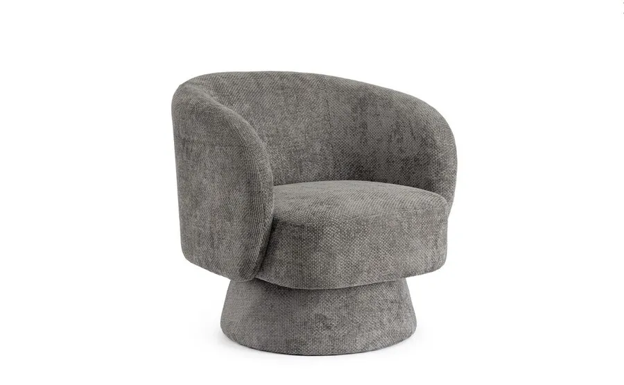 Fotel kubełkowy obrotowy JULIENNE GREY - ciemny szary
