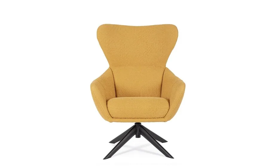 Fotel obrotowy HAILEY MUSTARD - musztardowy