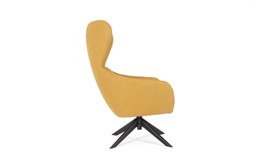 Fotel obrotowy HAILEY MUSTARD - musztardowy