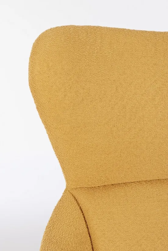 Fotel obrotowy HAILEY MUSTARD - musztardowy